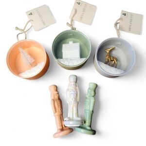 Target Bullseye 6pc Christmas Ornament Lot Shadow Box Nutcracker